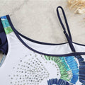 2 Shoulder Straps Flower Print One-piece Swimsuit with Wrap Y58 - SWEETKAMA