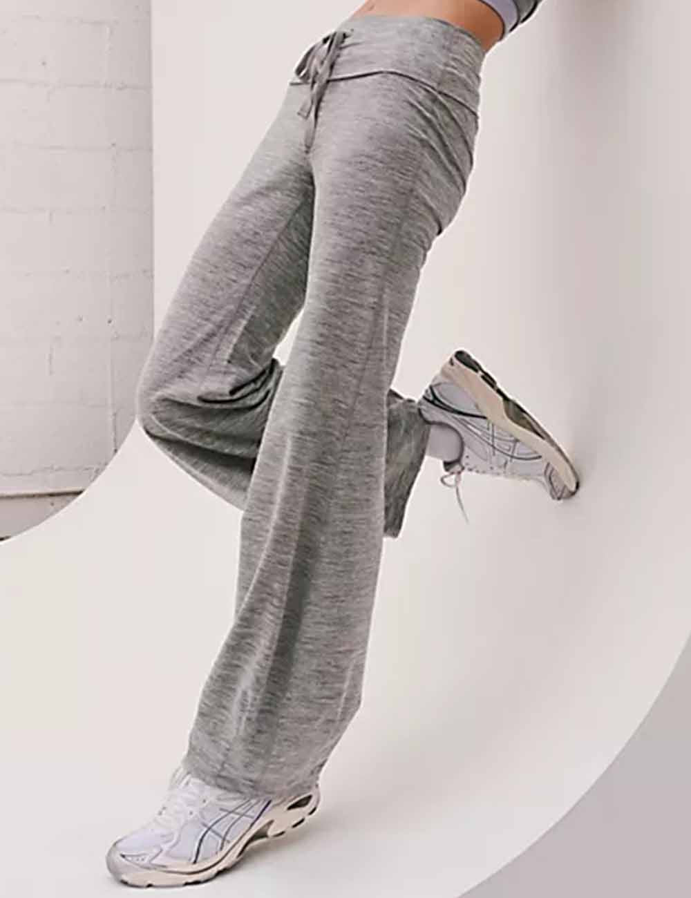 Ladies Elastic Waist String Tie Pull On Pants