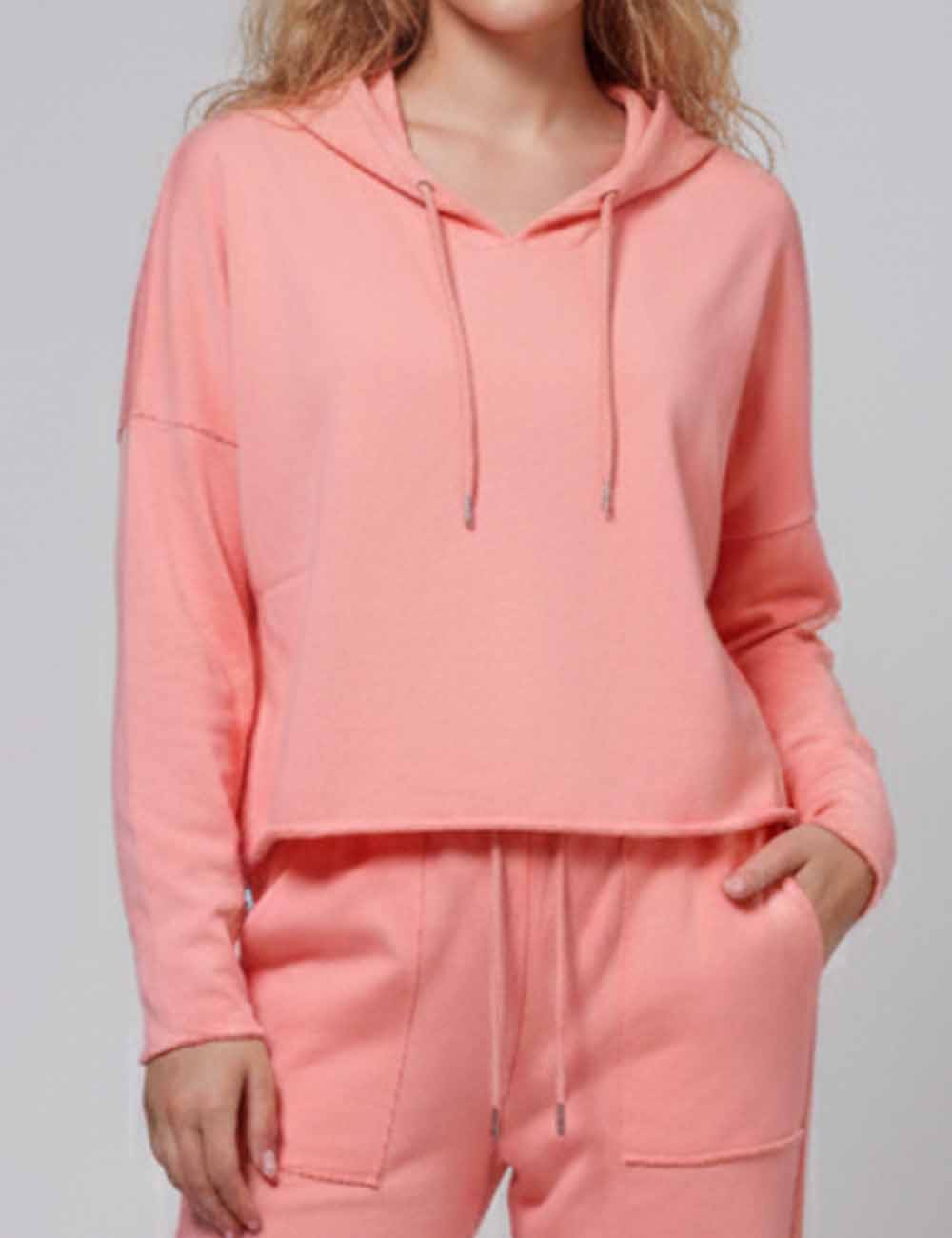 Women Solid Color Hoodie Pullover Hooded Top SKST50781T