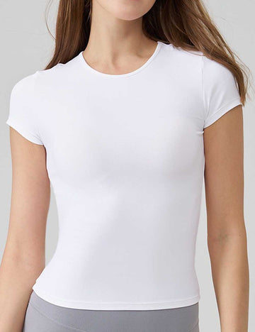 Ladies Solid Color Quick-Dry Short Sleeves T-Shirt