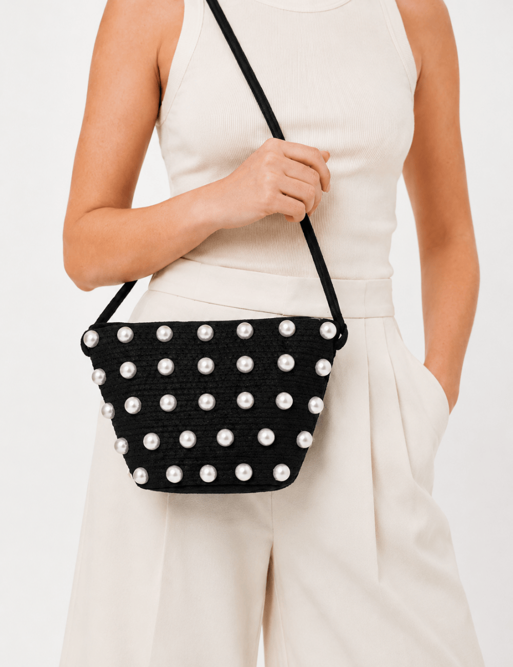 Straw Shoulder Tote Bag - Sweetkama Wholesale - #3031