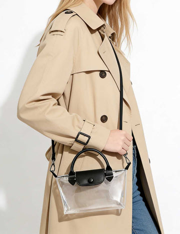 Ladies Transparent Jelly PVC Crossbody Handbag