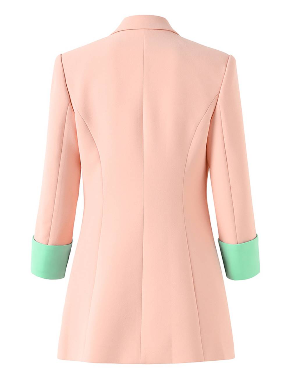 Ladies V-Neck Long Sleeves Pockets Basic Blazer SKT51053