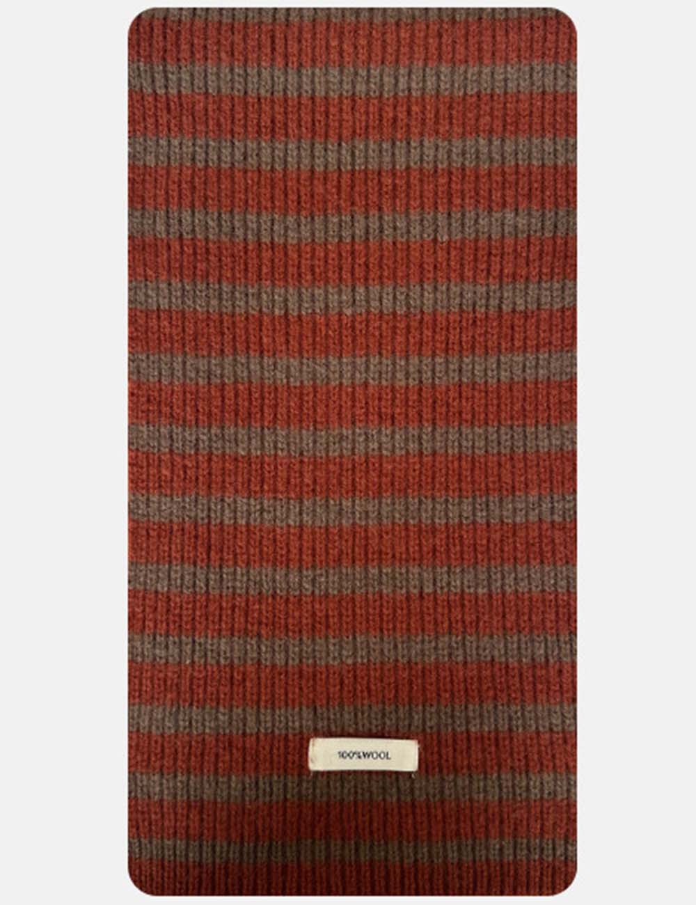 Ladies Cozy Color Block Striped Knit Scarf