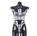 2PCS Embroider Lingerie Set Crop Top and Thong LS1073 - SWEETKAMA