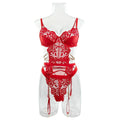 2PCS Lace Sexy Lingerie Set with Garter Belt 2732 - SWEETKAMA