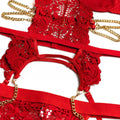 2PCS Lace Sexy Lingerie Set with Garter Belt 2732 - SWEETKAMA