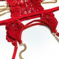 2PCS Lace Sexy Lingerie Set with Garter Belt 2732 - SWEETKAMA
