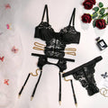 2PCS Lace Sexy Lingerie Set with Garter Belt 2732 - SWEETKAMA