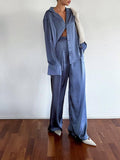 2PCS Long Sleeves Shirt and Pants Ladies Daily Set 2TZ2113 - SWEETKAMA