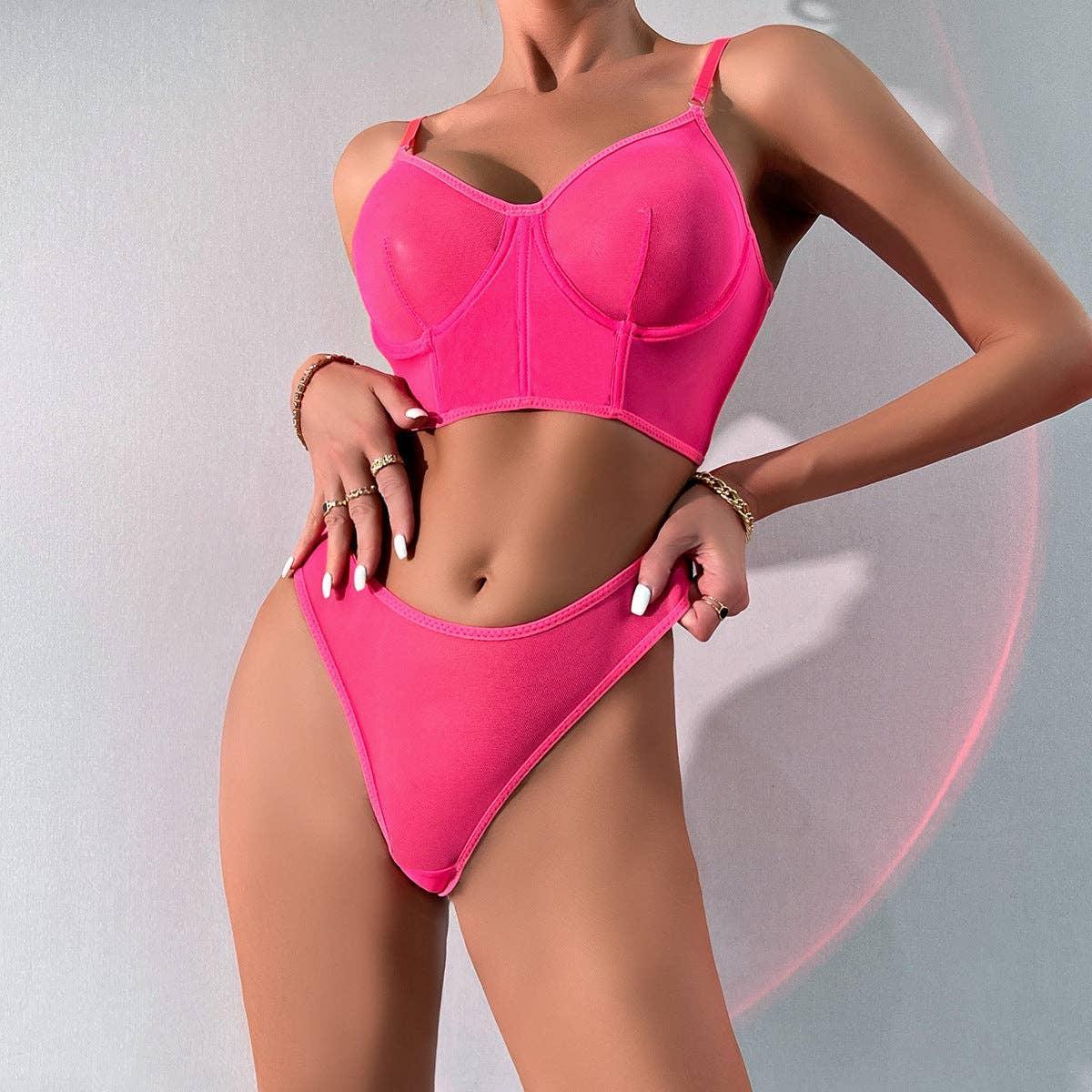 2PCS See Through Sexy Lingerie Set 3021 - SWEETKAMA