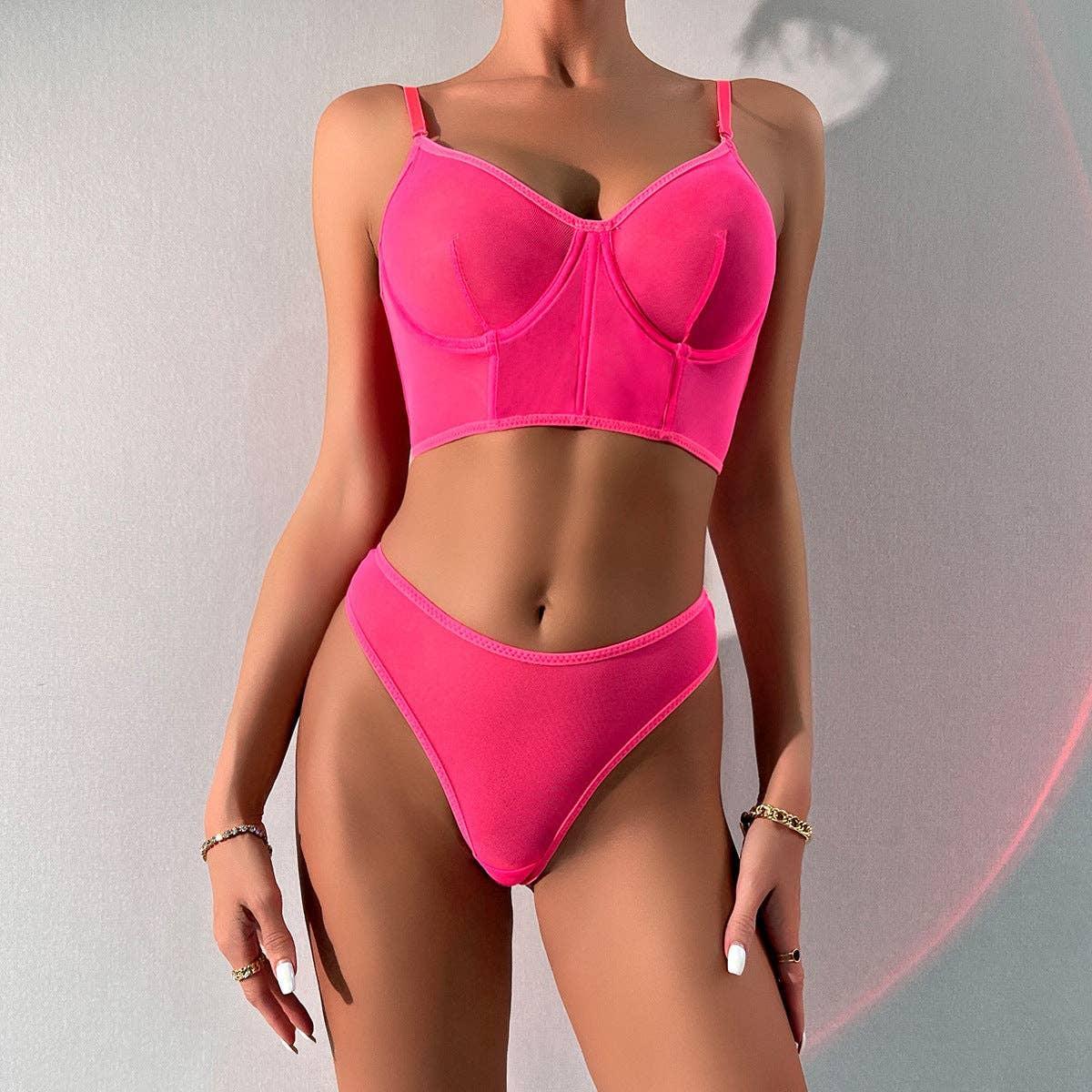 2PCS See Through Sexy Lingerie Set 3021 - SWEETKAMA