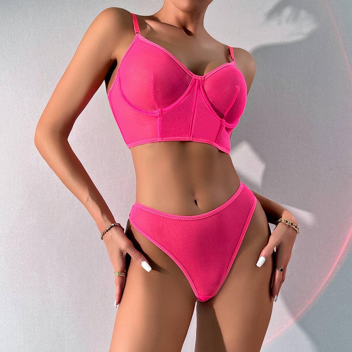 2PCS See Through Sexy Lingerie Set 3021 - SWEETKAMA