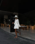 2PCS Solid Color Puff Sleeves Loose Ladies Set HK6095 - SWEETKAMA