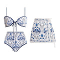 3 Piece Bikini Swimsuits with Cover Up 05 - SWEETKAMA