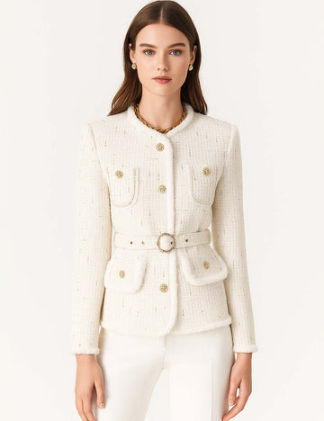 Ladies Elegant Velvet Woolen Blazer 12003