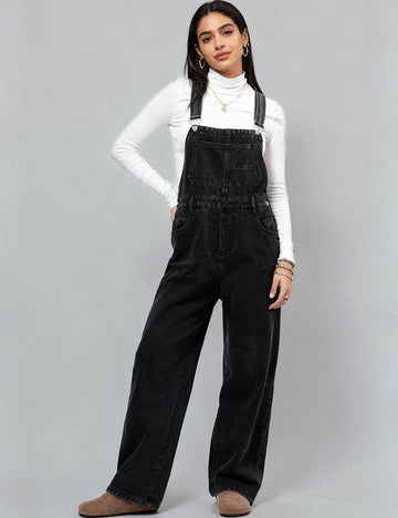 Ladies Strape Shoulder Daily Denim Overalls SKJ540