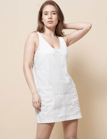 Ladies V-Neck Sleeveless Denim Mini Dress SKD51255