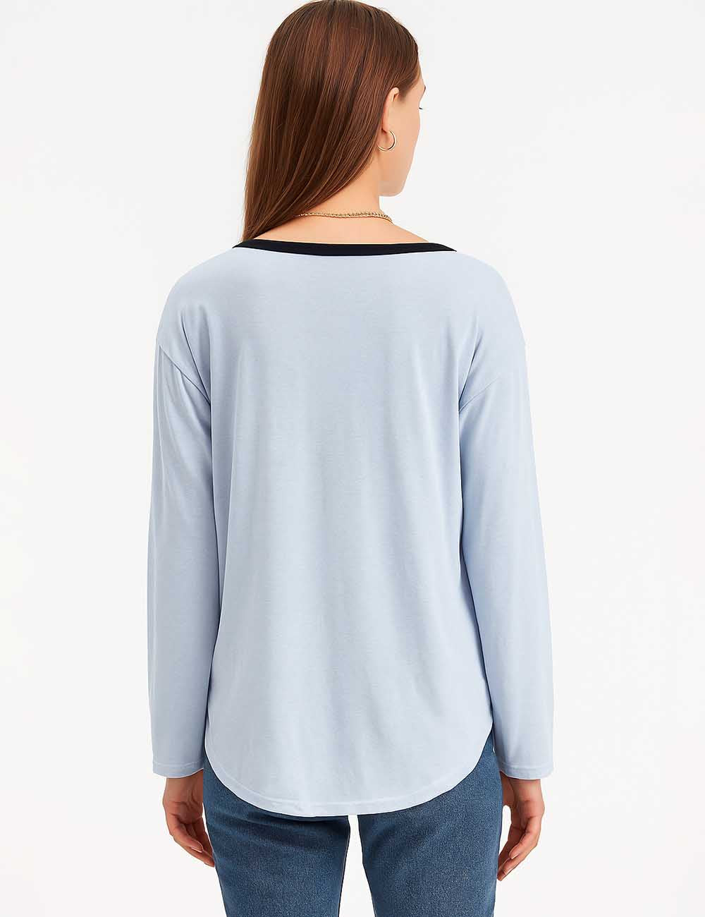 Ladies Digital Print Oversize Cozy T-Shirt
