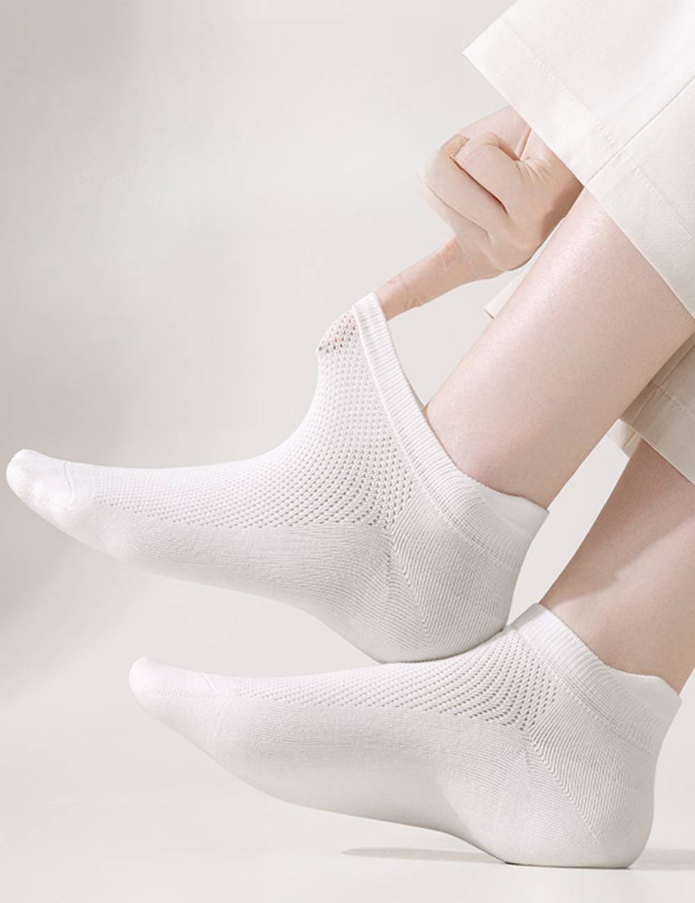 Ladies Soft Hollow Out Knit Boat Socks SKAS50012