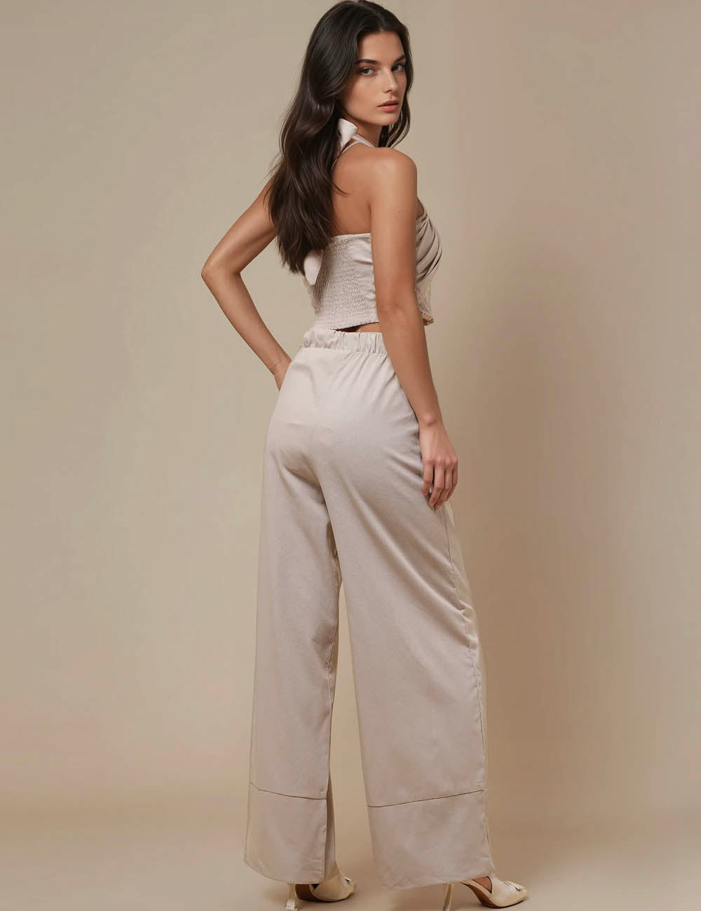 Ladies Halter Top & Pants 2PCS Everyday Set SKST50365