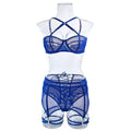 3PCS Bandage Sexy Lingerie Set with Garter Belt F09231# - SWEETKAMA