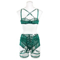 3PCS Bandage Sexy Lingerie Set with Garter Belt F09231# - SWEETKAMA