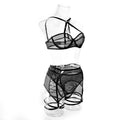 3PCS Bandage Sexy Lingerie Set with Garter Belt F09231# - SWEETKAMA