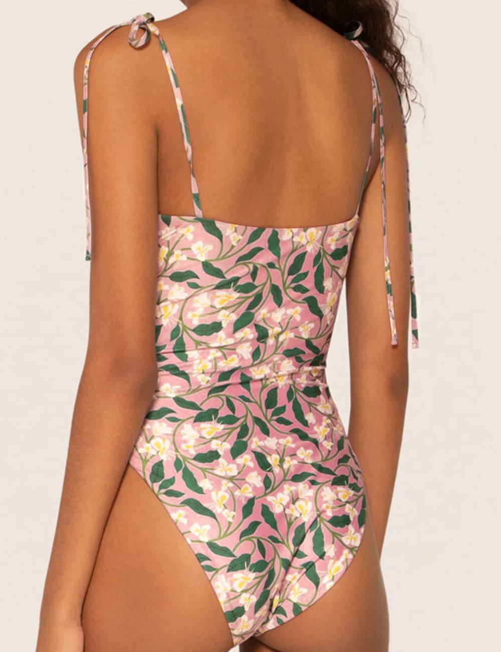 String Shoulder Floral Swimwear with Salong SKSW40157