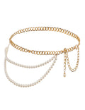 Pearl Chain Waist Belt - Discount Fashion jewelry - Sweetkama Wholesale - 003