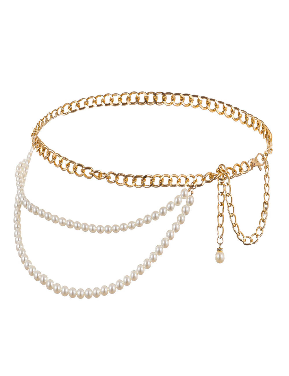 Pearl Chain Waist Belt - Discount Fashion jewelry - Sweetkama Wholesale - 003
