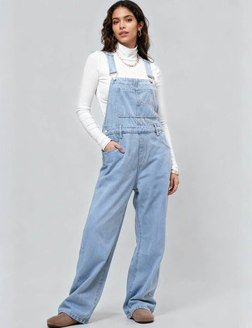 Ladies Strape Shoulder Daily Denim Overalls SKJ540