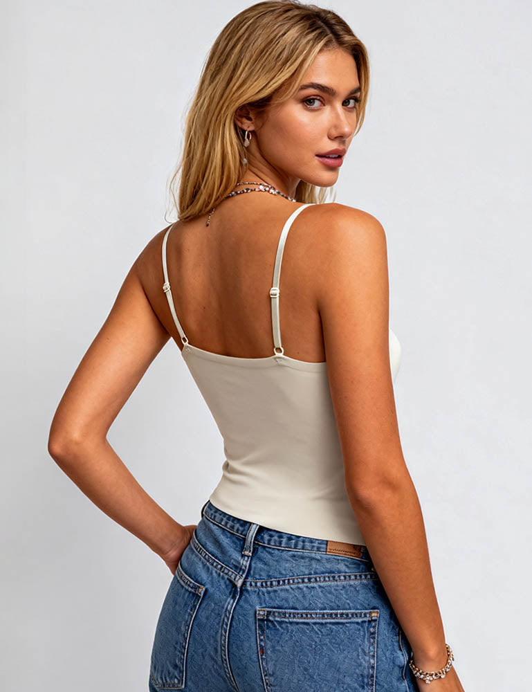 Ladies Romantic Lace Sweetheart Neck Bustier Cami Top