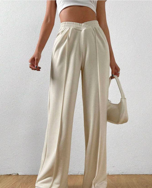 Solid Color Trendy Loose Style Wide-Leg Pants 822