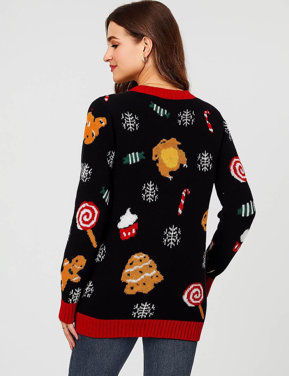 Ladies Celebrate Christmas Pullover Chirstmas Tree Sweater SKT4926