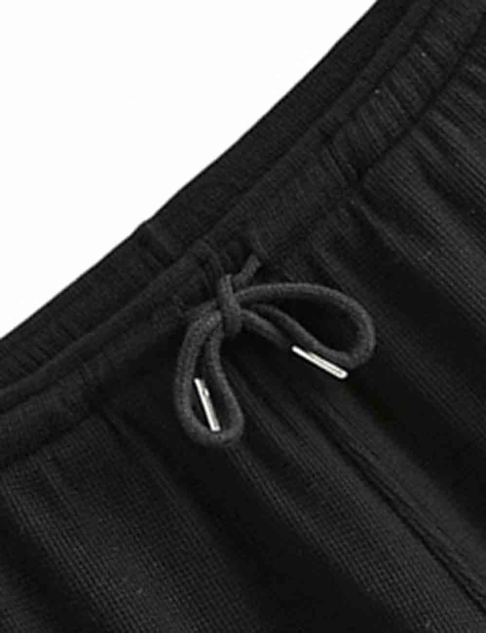 Ladies Solid Color Waist Drawstring Shorts