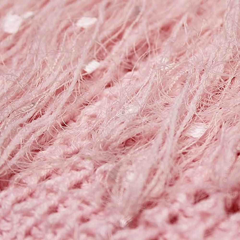 Ladies Solid Color Tassels Long Sleeves Sweater Top