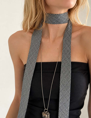 Ladies Chic Plaid Color Block Scarf