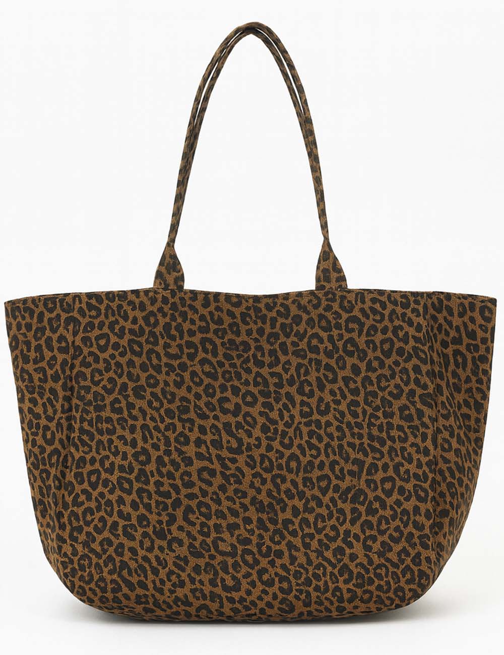 Ladies Leopard Double Sided Large Capacity Shoulder Tote Bag