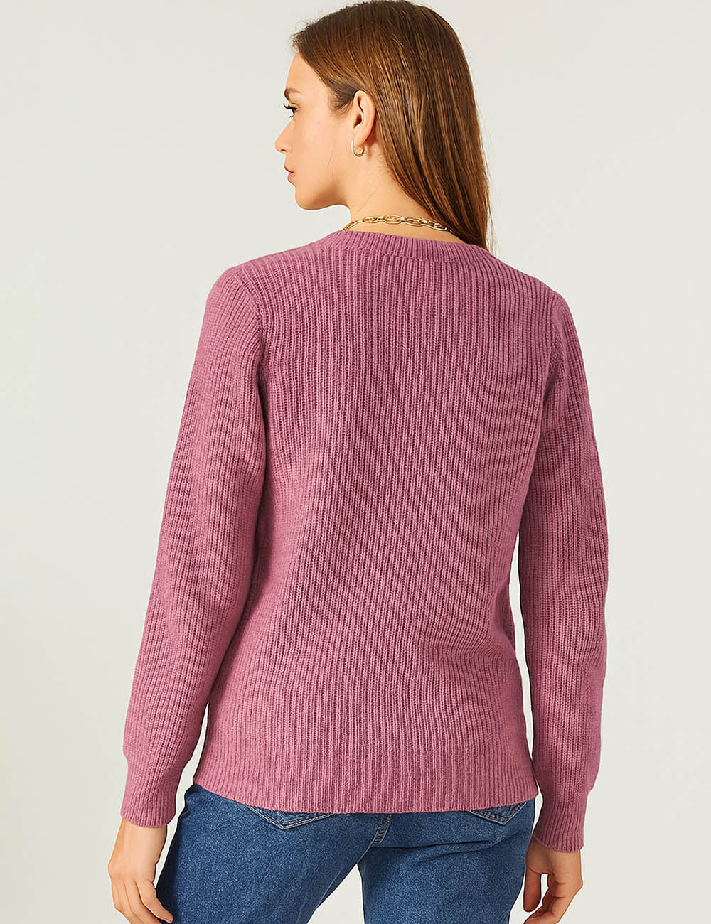 Ladies Valentine Heart Embroidery Color Block Sweater