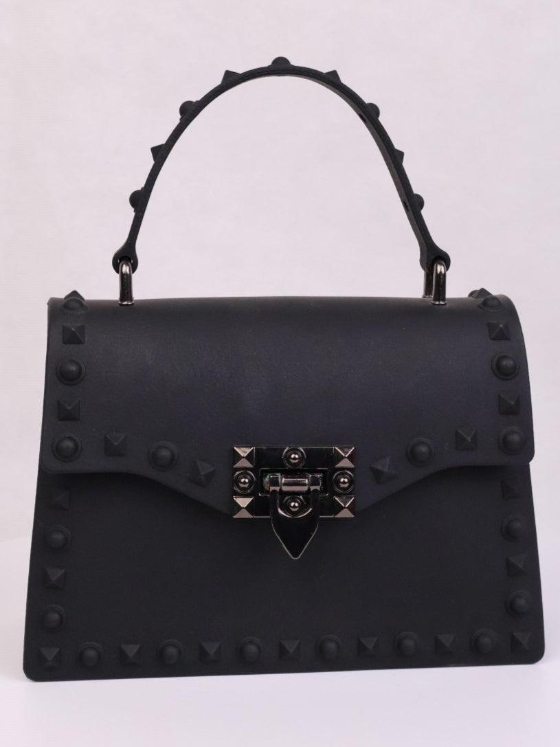 Ladies Solid Color Rivets Mini Handbag SKOB077