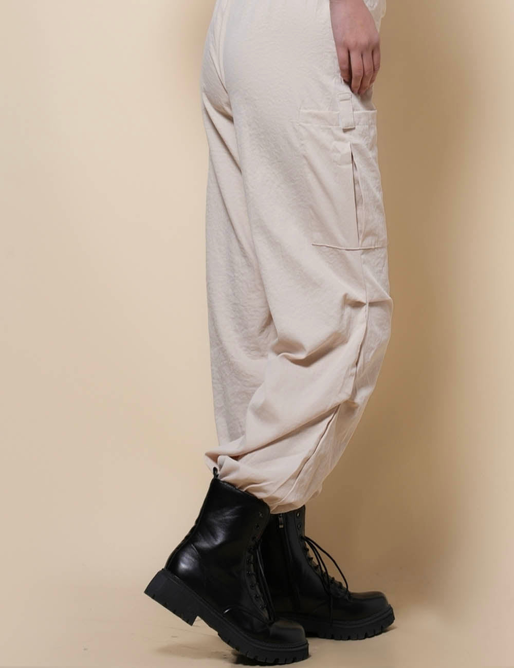 Ladies Elastic Waist Pockets Pants SKP41083