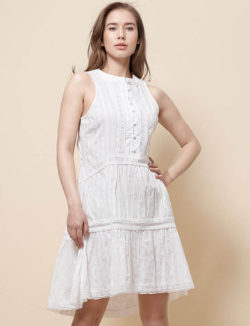 Ladies Round Neck Sleeveless Mini Dress SKD51289