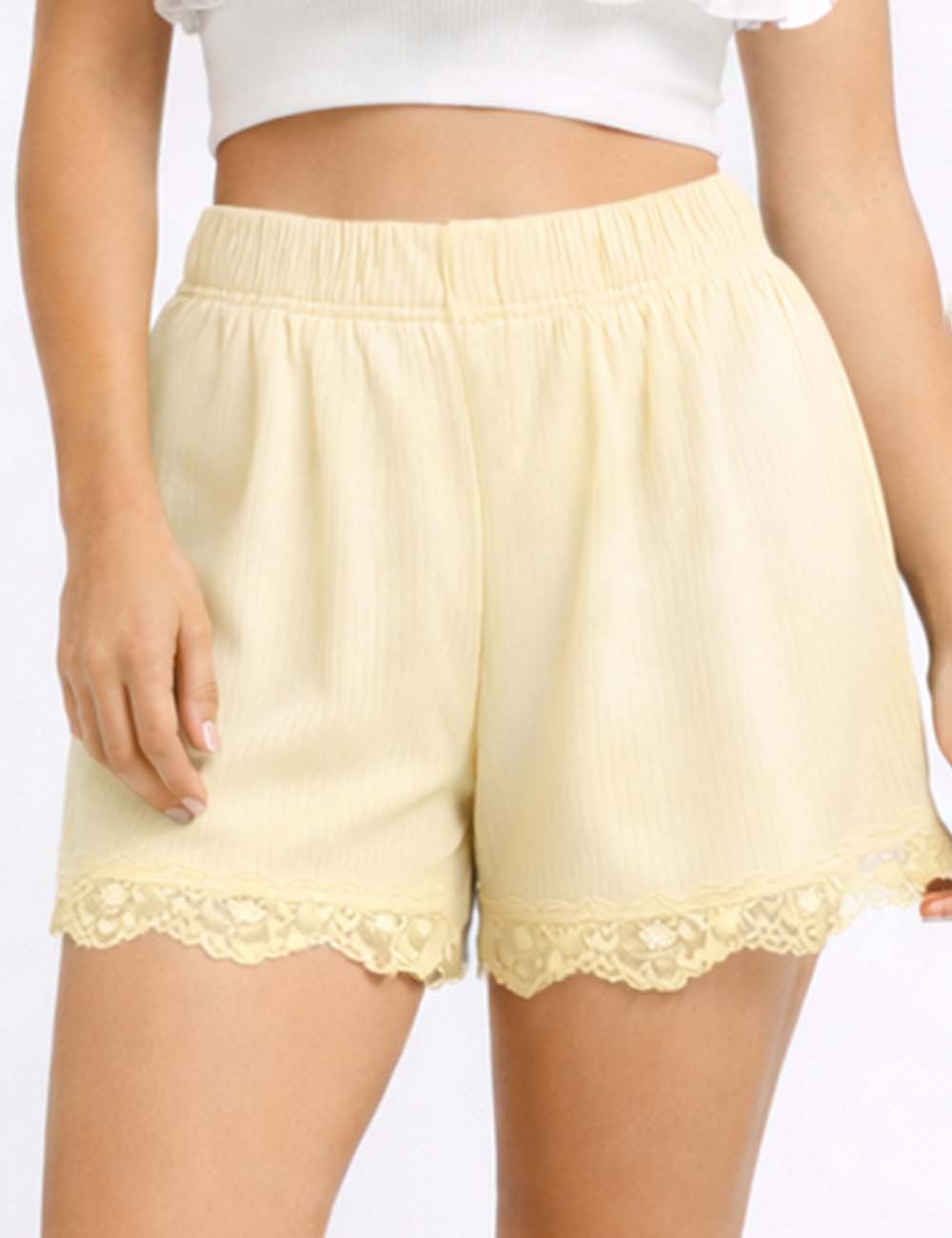 Knit Wide Leg Shorts - Sweetkama Wholesale - #6791