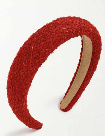 Ladies Christmas  Holiday Metallic Tweed Knit Hair Headband