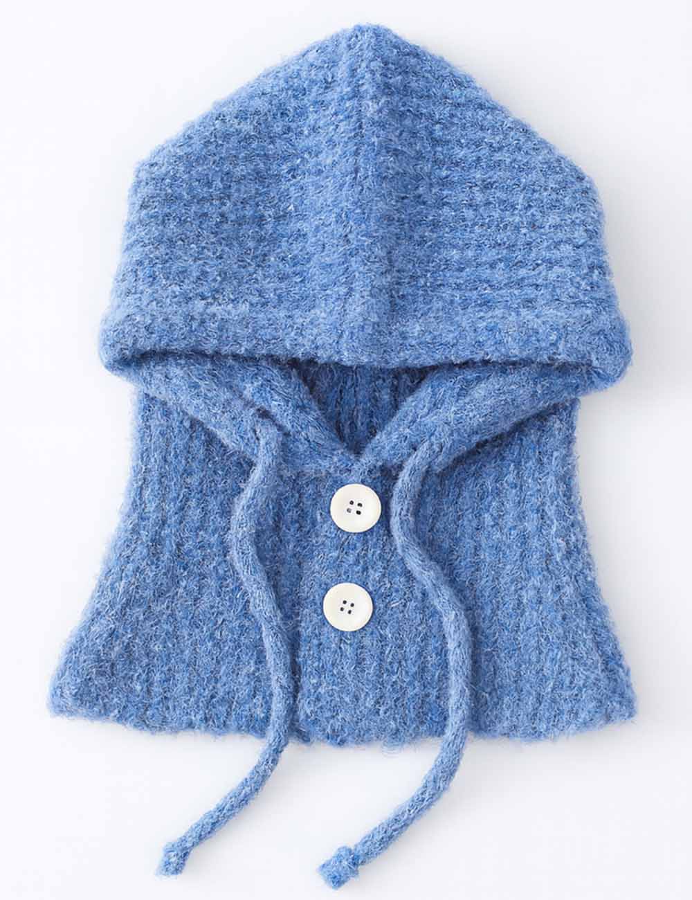 Ladies Cozy Circle Yarn One-Piece Hooded Knit Hat