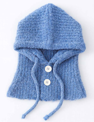Ladies Cozy Circle Yarn One-Piece Hooded Knit Hat