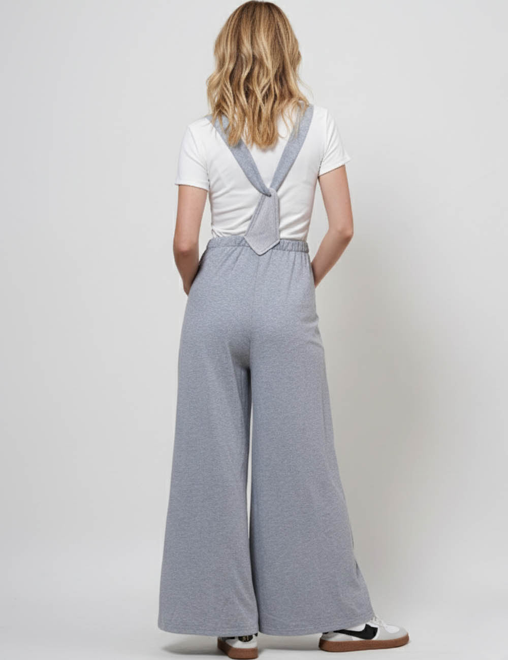 Ladies Wide Leg Relaxed Overall Strape Jumpsuit SKJ4888