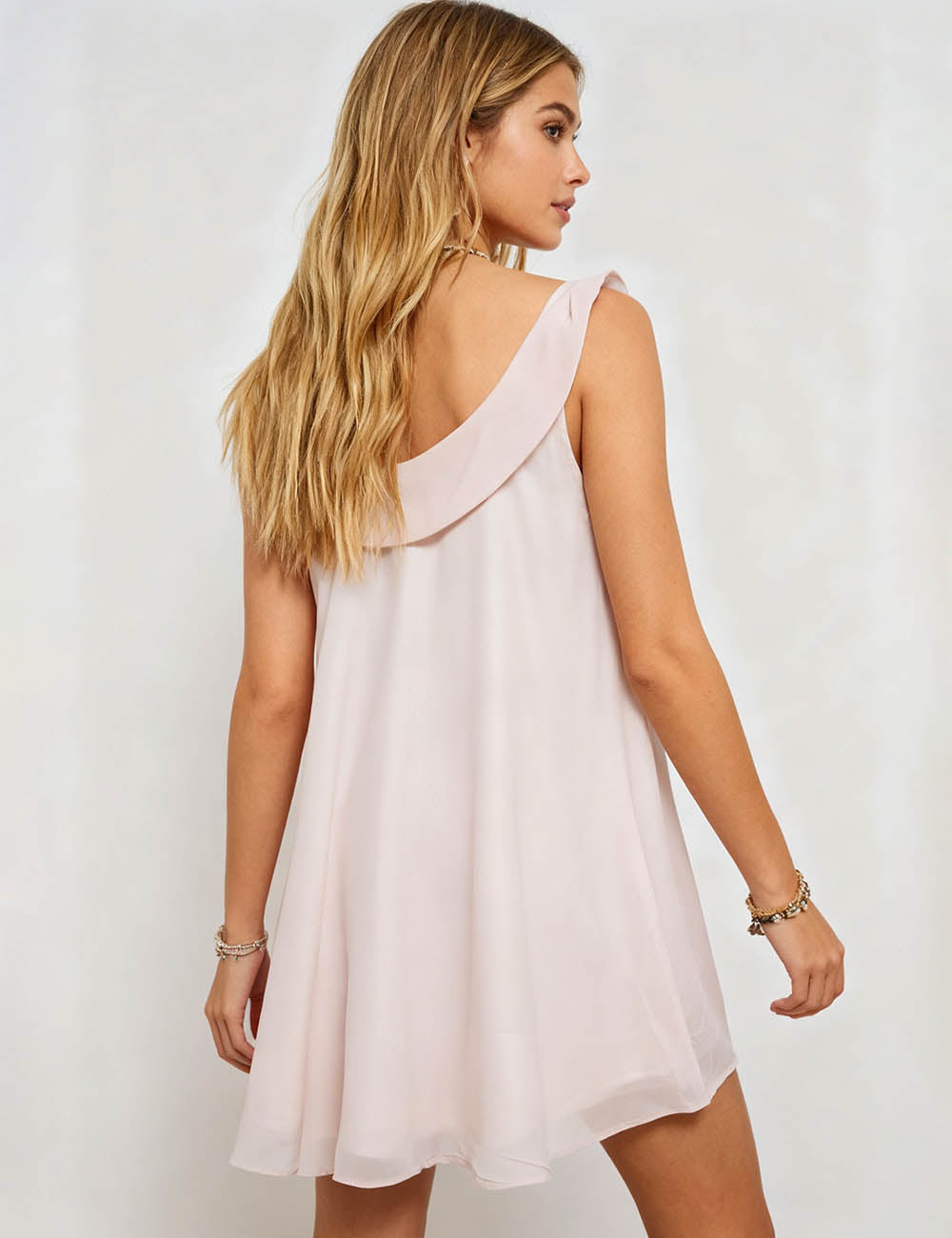 Ladies Chic U-Neck Tie Front Babydoll Top & Short Lounge Set