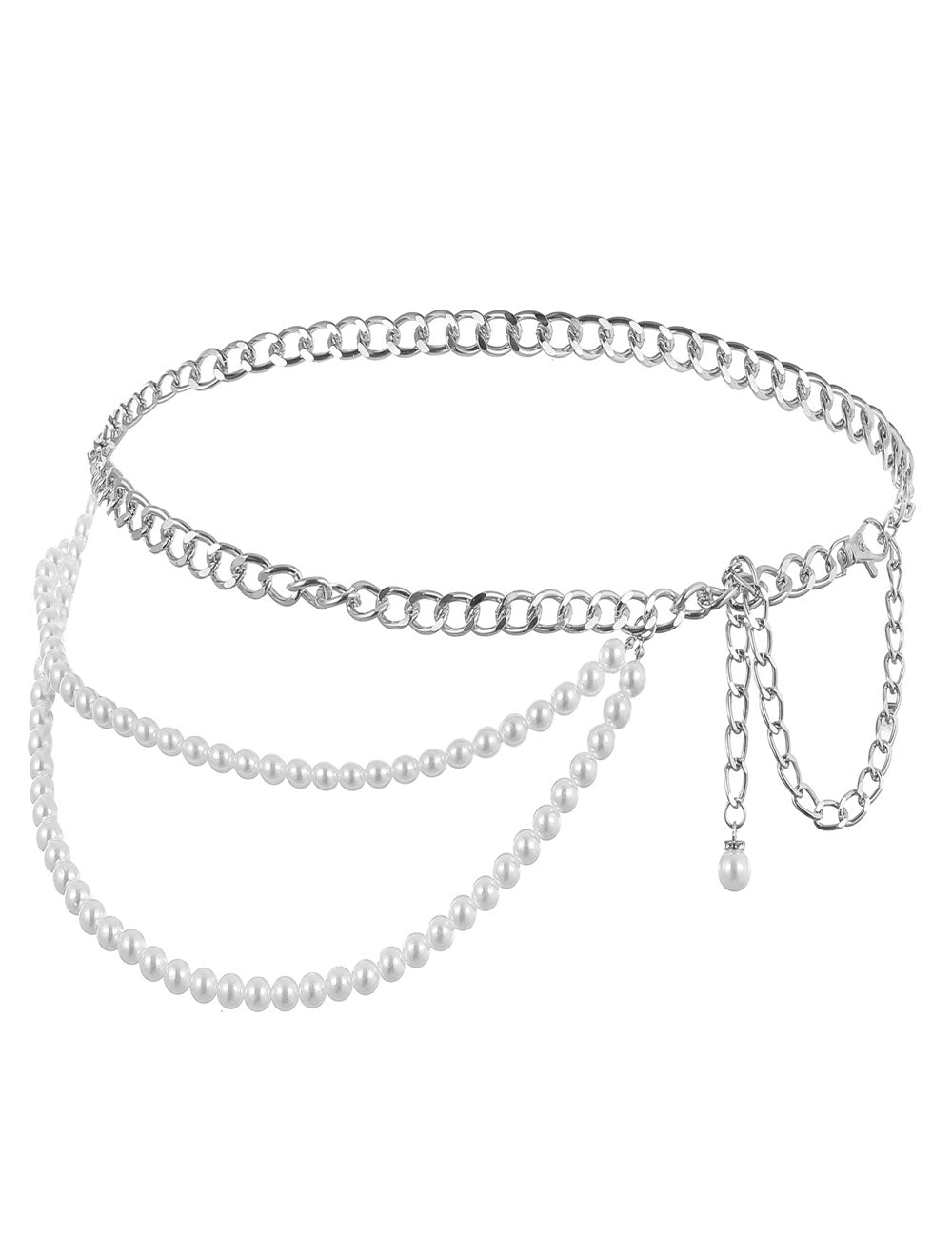 Pearl Chain Waist Belt - Discount Fashion jewelry - Sweetkama Wholesale - 005